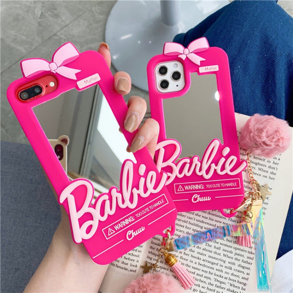 Barbie Collage Mirror Soft iPhone Protective Case iPhone 14 with Phone Charm