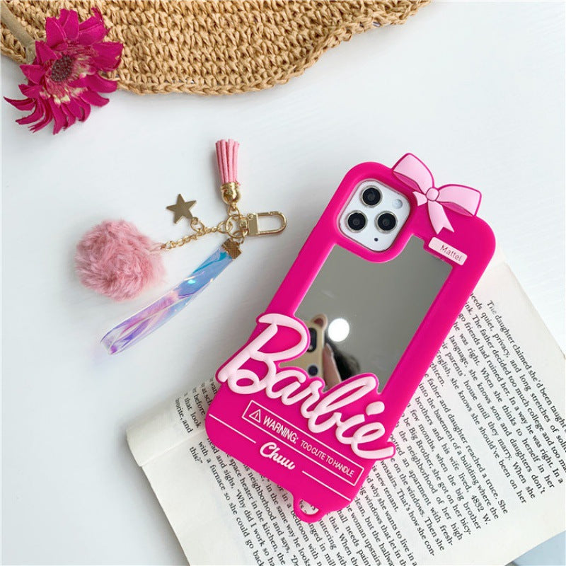 Barbie Collage Mirror Soft iPhone Protective Case iPhone 14 with Phone Charm