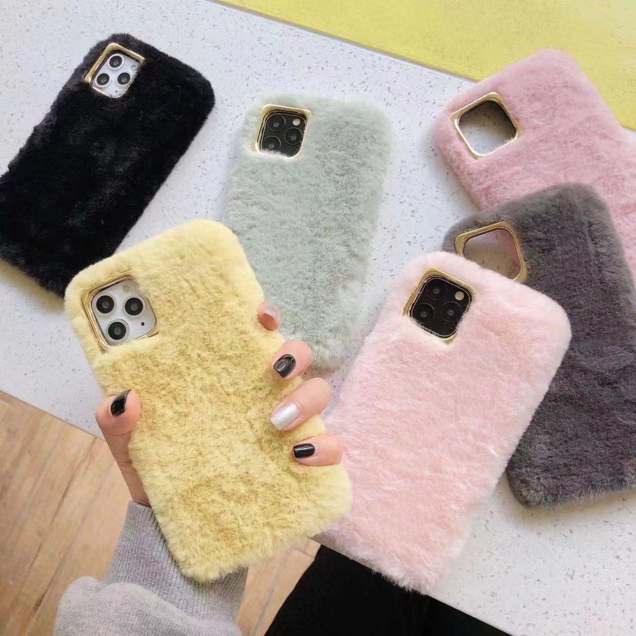 Warm Plush Macaron Colors iPhone Case iPhone 14