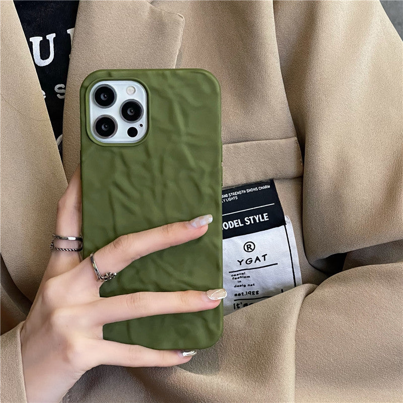 Wrinkled Forest Green iPhone Case iPhone 14