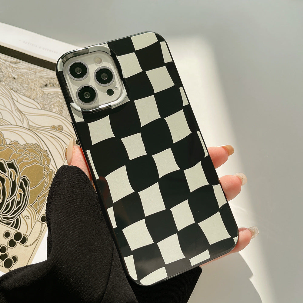 Wavy Checkerboard iPhone Case iPhone 14