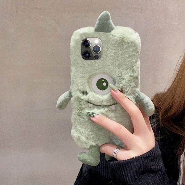 Warm Plush Monster Wazowski iPhone Case iPhone 14