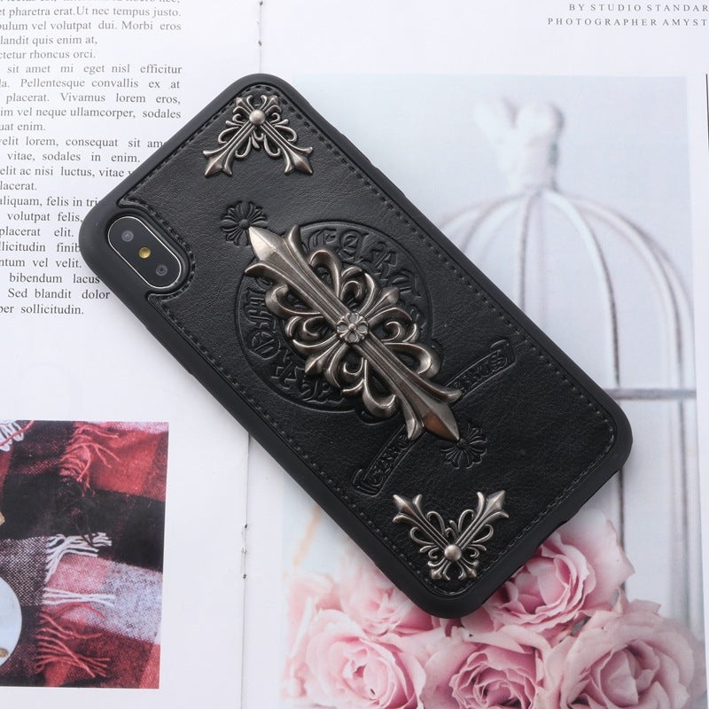 ChromeHearts Cross Leather iPhone Case iPhone 14