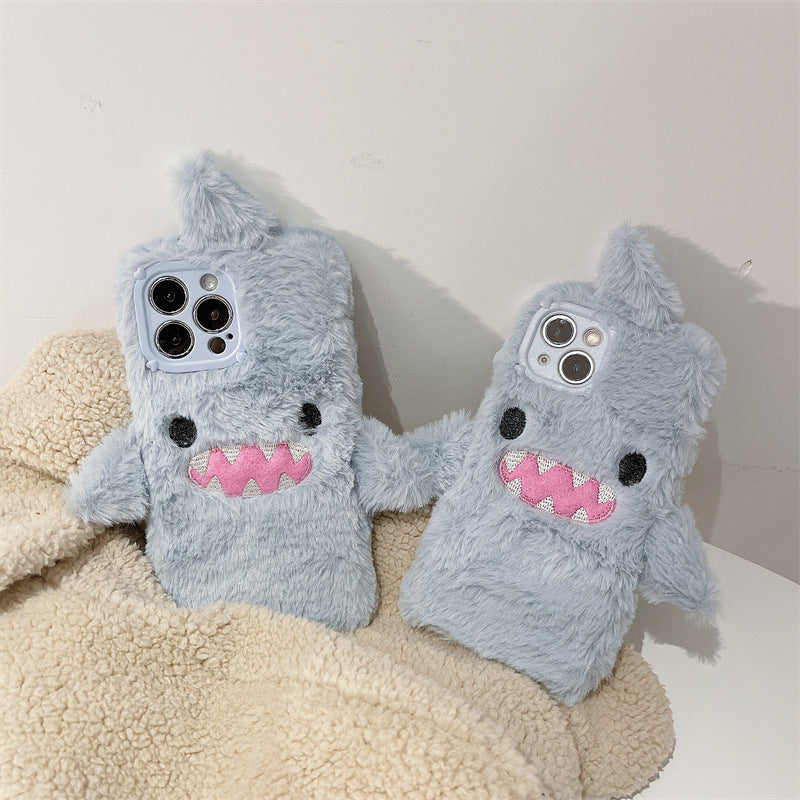 Plush Embroidery Baby Shark iPhone Case iPhone 14