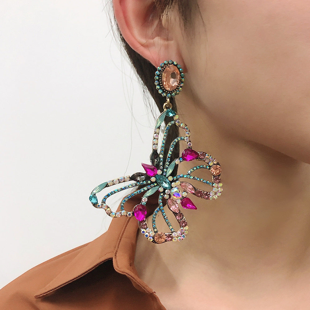 Designer Acc Baroque Style Butterfly Earrings