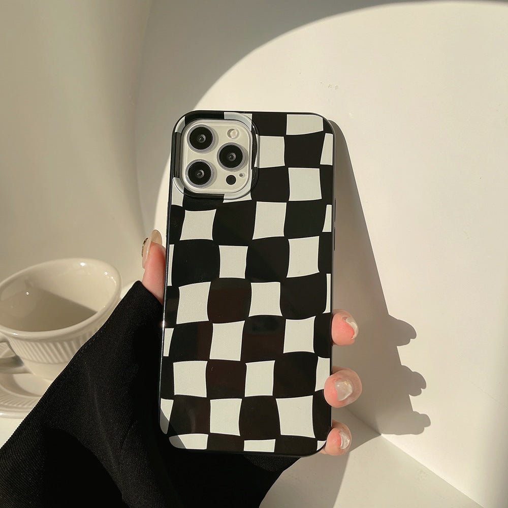 Wavy Checkerboard iPhone Case iPhone 14