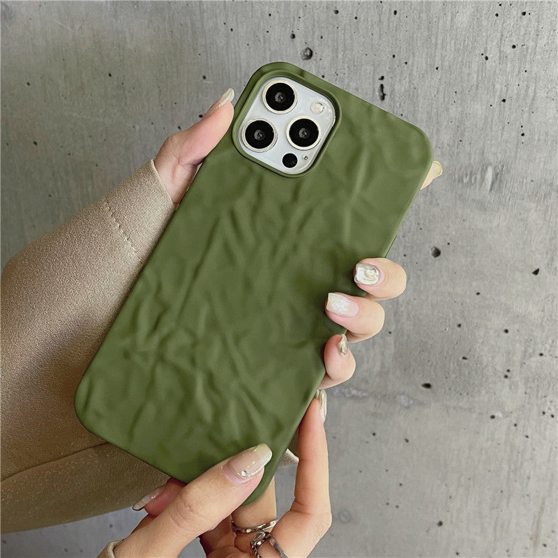 Wrinkled Forest Green iPhone Case iPhone 14