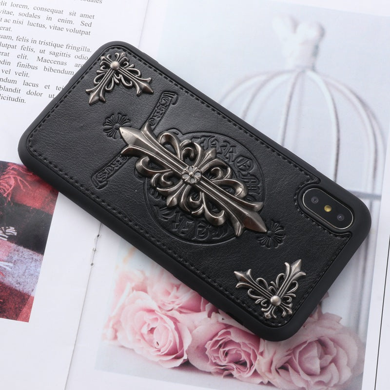 ChromeHearts Cross Leather iPhone Case iPhone 14