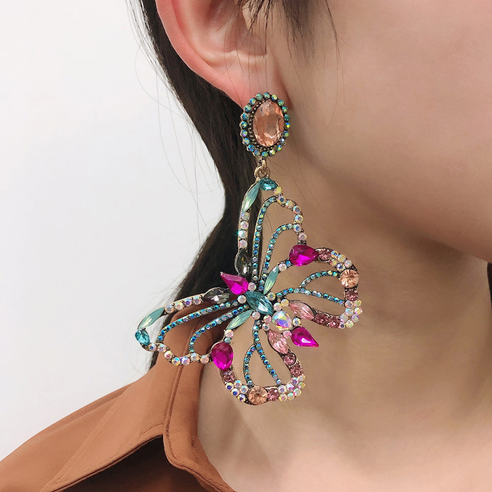 Designer Acc Baroque Style Butterfly Earrings