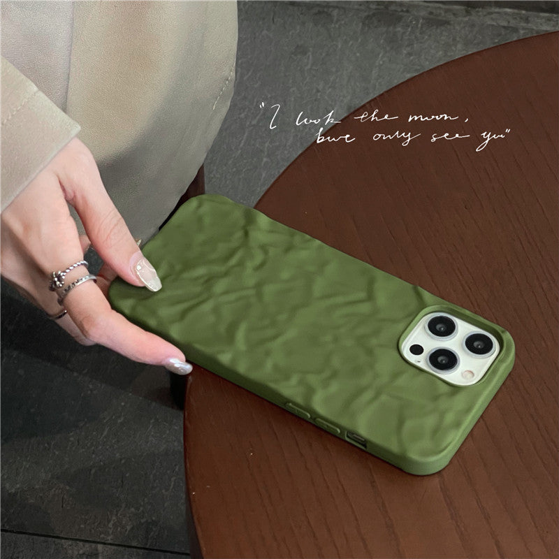 Wrinkled Forest Green iPhone Case iPhone 14