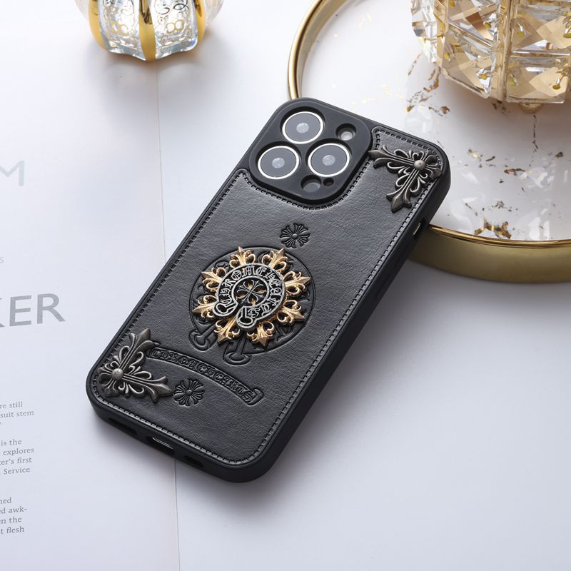 ChromeHeart Leather iPhone Case iPhone 14