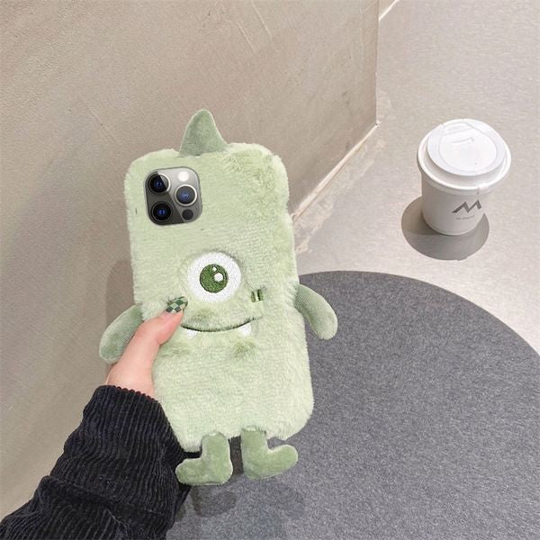 Warm Plush Monster Wazowski iPhone Case iPhone 14