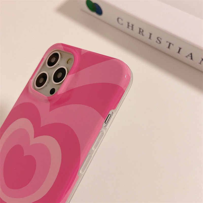 Y2K Hot Pink Love iPhone Case