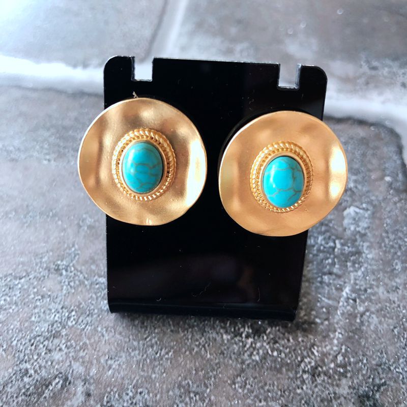 Western Boho Chic Turquoise Earrings Vintage