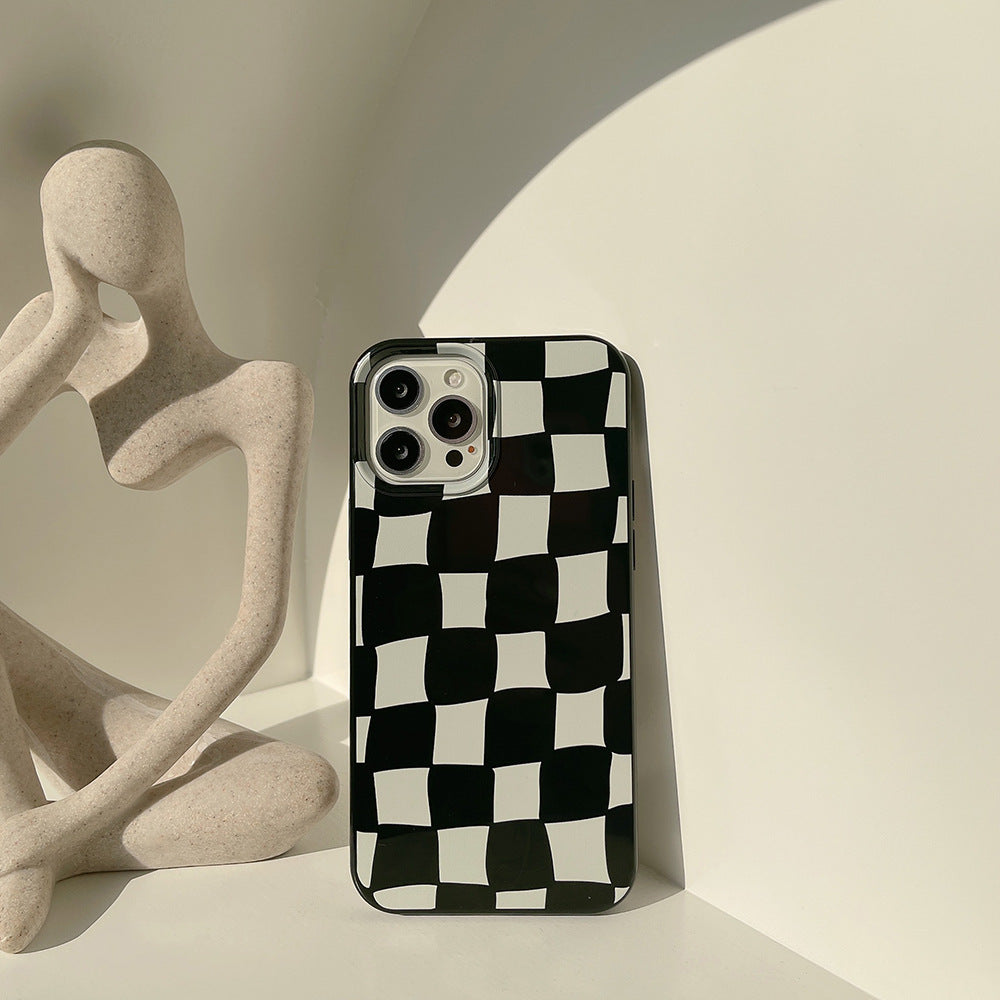 Wavy Checkerboard iPhone Case iPhone 14