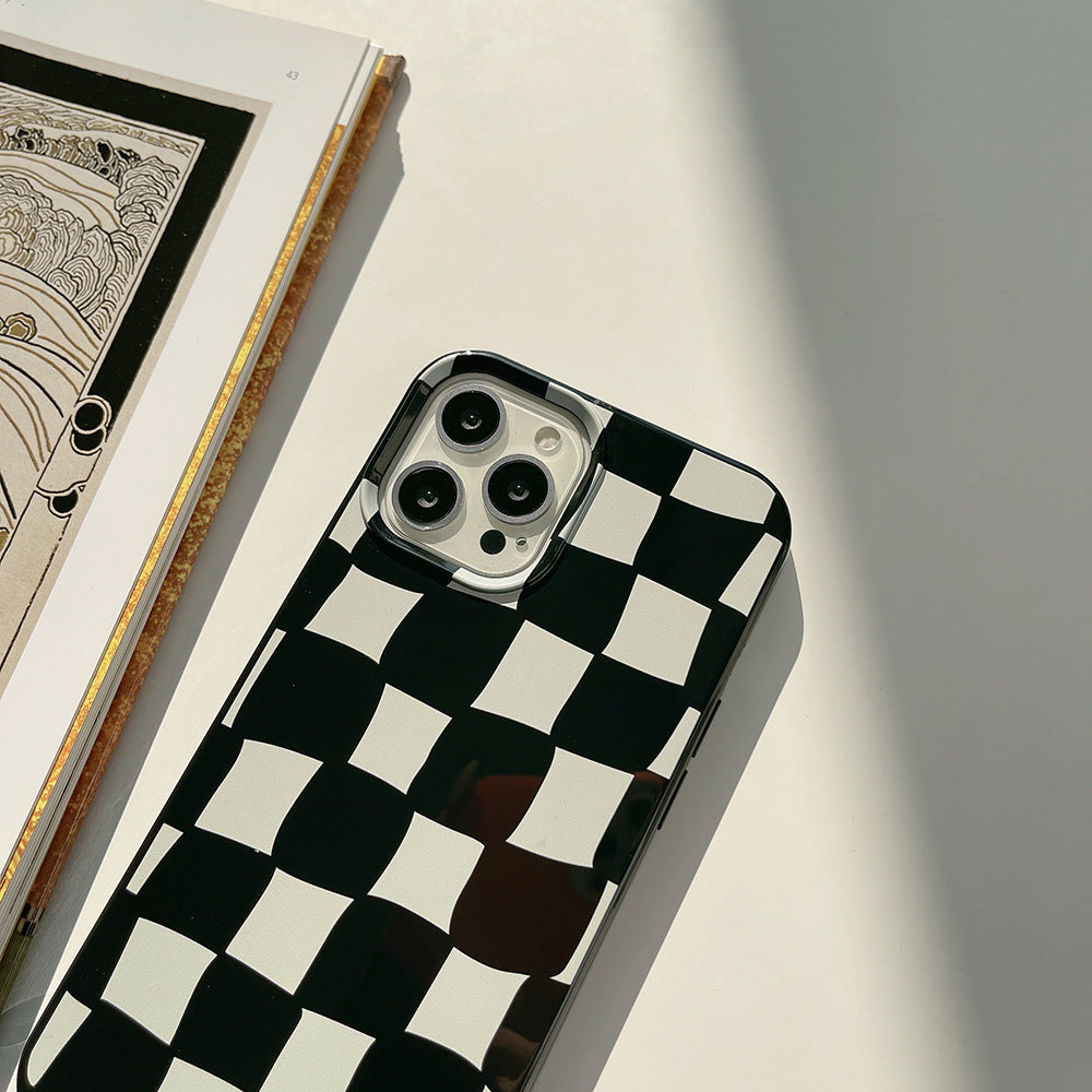 Wavy Checkerboard iPhone Case iPhone 14