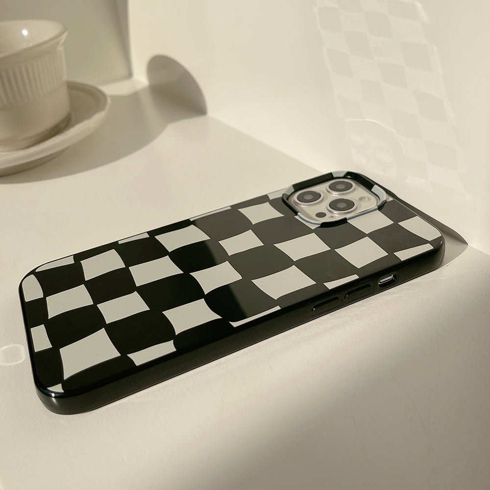 Wavy Checkerboard iPhone Case iPhone 14