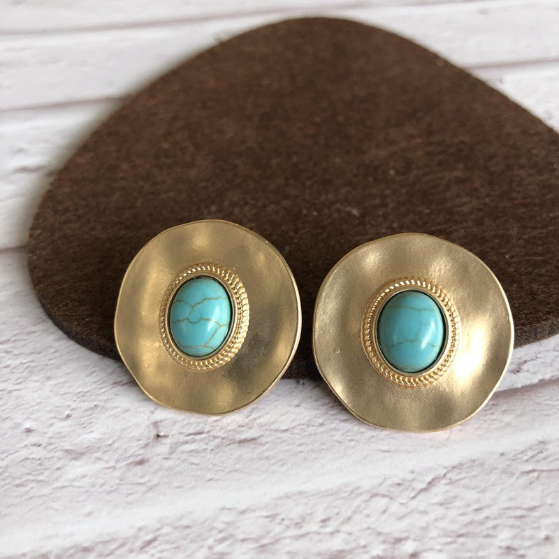 Western Boho Chic Turquoise Earrings Vintage