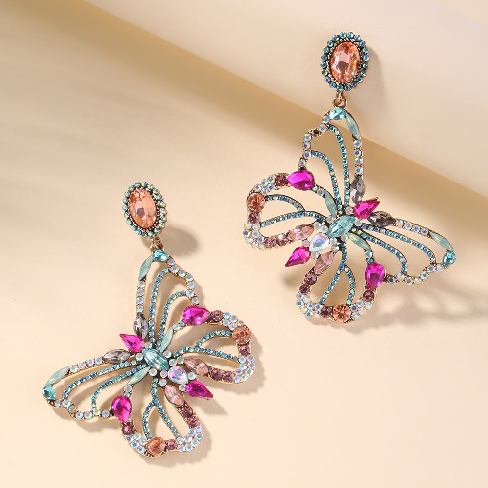 Designer Acc Baroque Style Butterfly Earrings