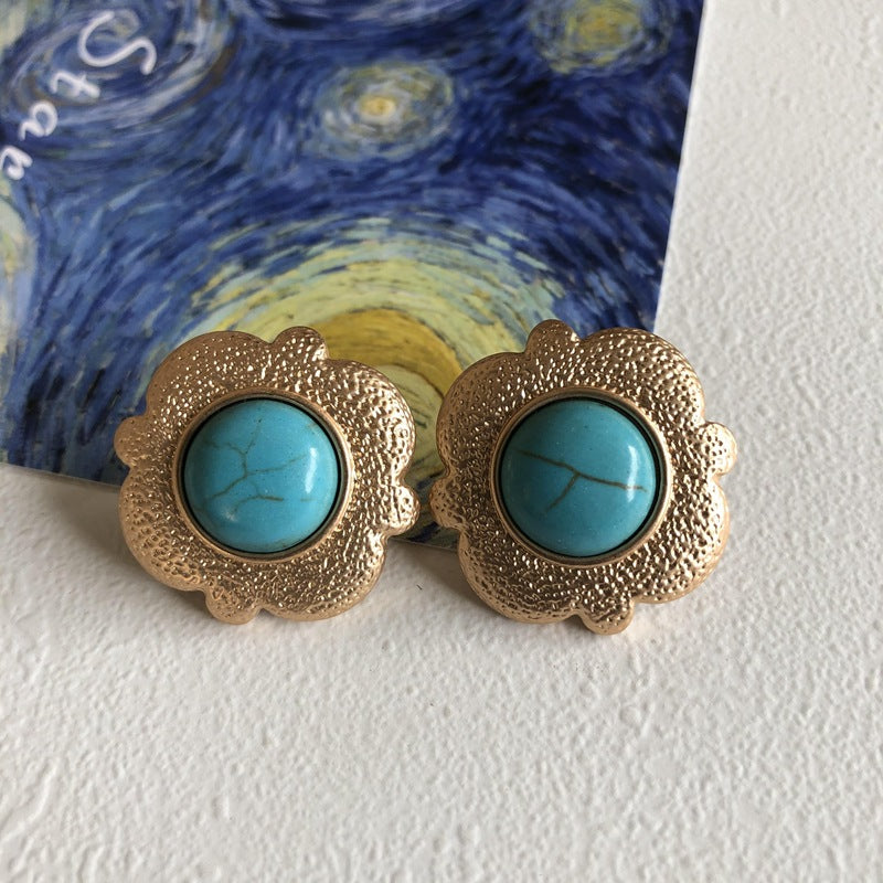 Western Boho Chic Turquoise Earrings Vintage