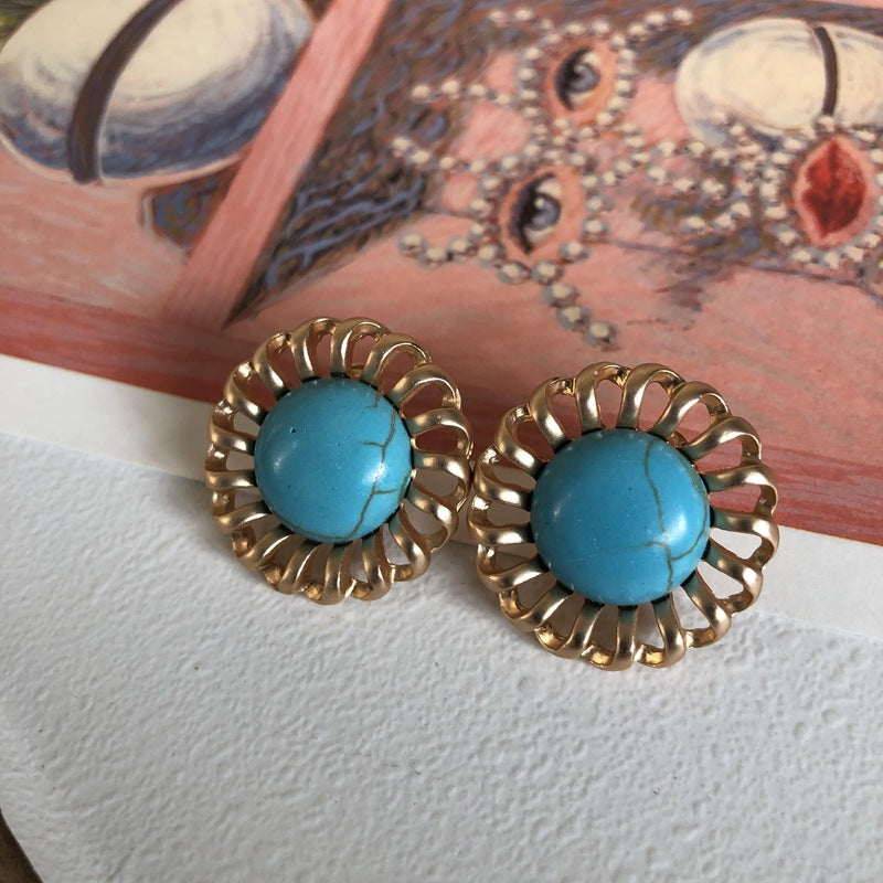 Western Boho Chic Turquoise Earrings Vintage