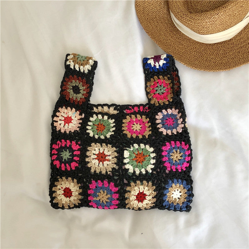 YNYstore Handmade Boho Crochet Handbag/Beach Country Pastoral Style