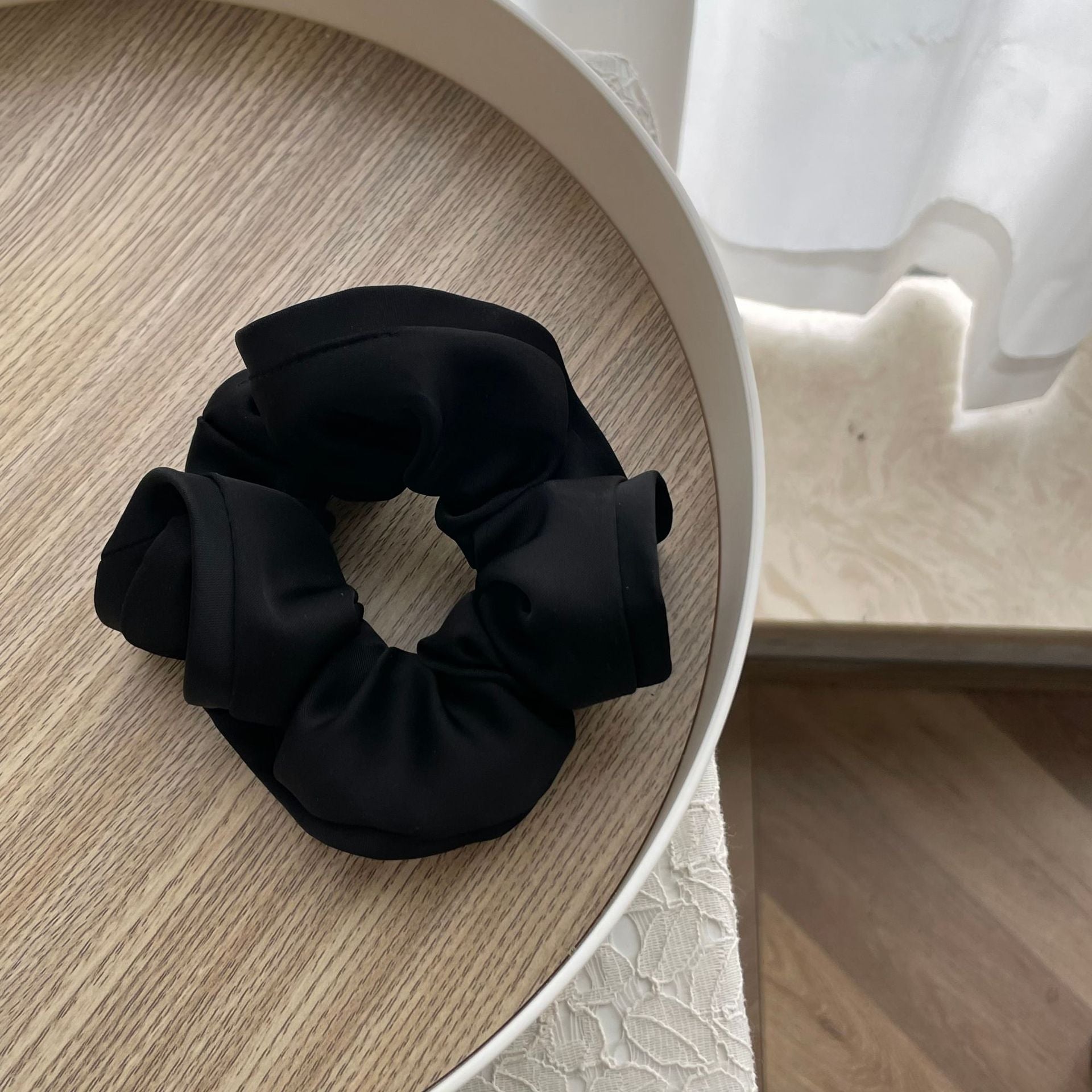 Handmade Silk Satin Oversize Scrunchies - Hair Elastics Bands